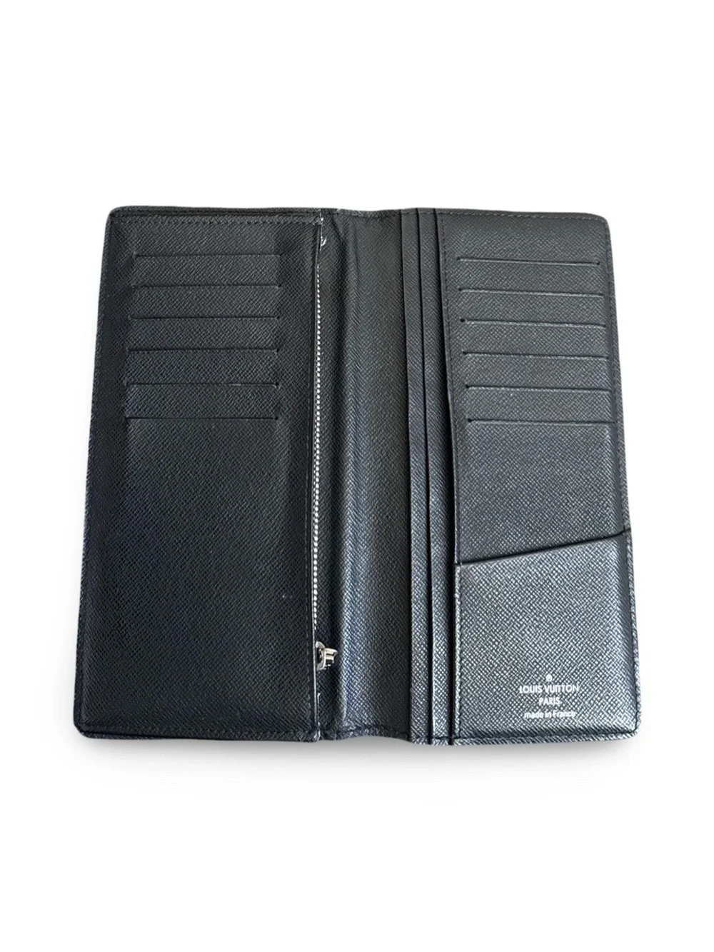 Louis Vuitton Brazza Wallet Damier Graphite Long Bifold Zip Wallet Made iFrance